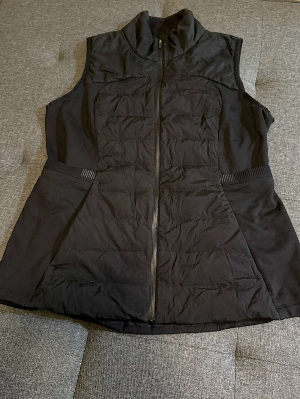 lululemon athletica Black Quilted Hybrid Vest